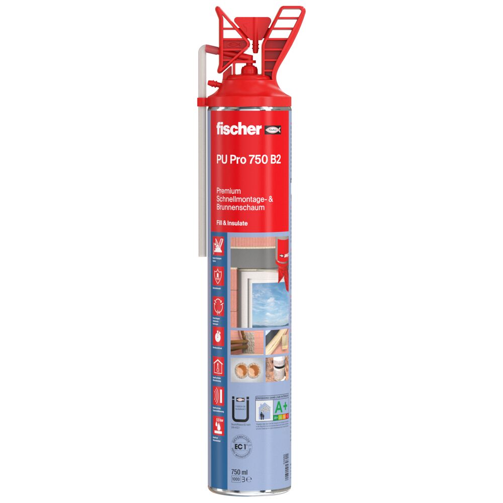 Fischer PU Pro polyurethane construction foam can