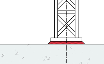 Fosroc Conbextra non-shrink cementitious grout