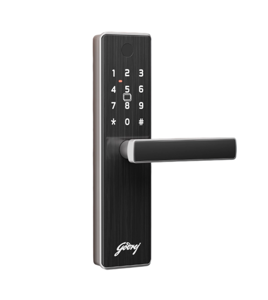 Godrej Locks Neo Prime digital smart door lock with keypad in titanium grey