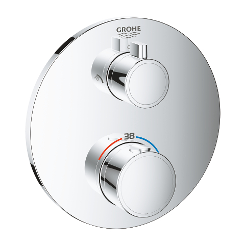 Grohe Spa round concealed thermostatic shower trim