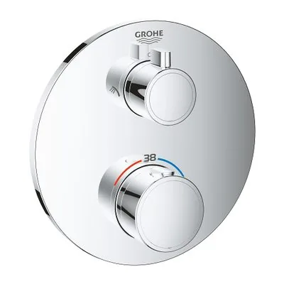 Grohe Spa round concealed thermostatic shower trim