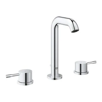 Grohe Essence three-hole widespread chrome basin mixer