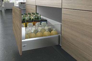 Hettich ArciTech double-wall drawer system with high load rating