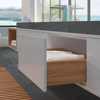 Hettich Quadro under-mount drawer runner with full extension