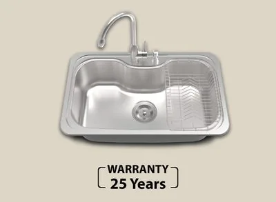 Hindware stainless steel kitchen sink with drainer