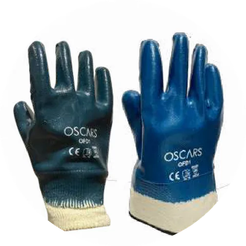 OSCARS OFD1 Nitrile full-dip safety-cuff glove, EN 388 4121X