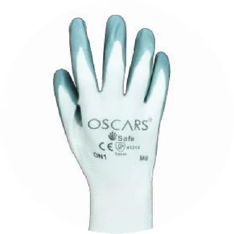 OSCARS ON1 Nitrile palm polyester glove, EN 388 4121X