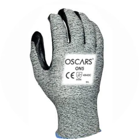 OSCARS ON5 Nitrile palm cut glove, EN 388 4X43C