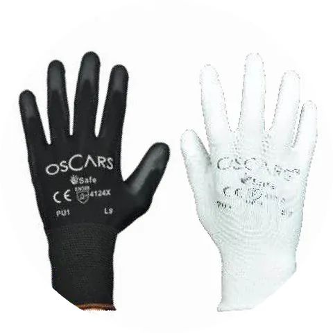 OSCARS PU1 PU palm polyester glove, EN 388 4121X