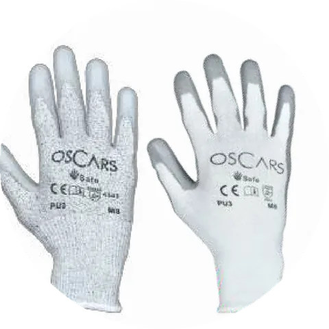 OSCARS PU3 PU palm cut glove, EN 388 4343