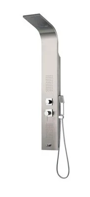 Parryware stainless-steel shower panel column with hand shower