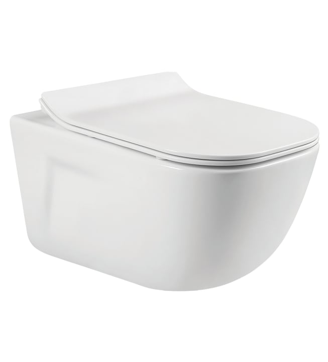 Parryware wall-hung WC with soft-close seat