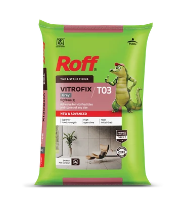 Roff Vitrofix T03 tile and stone fixing adhesive bag